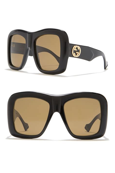 women's gucci square sunglasses|gucci unisex fashion 54mm sunglasses.